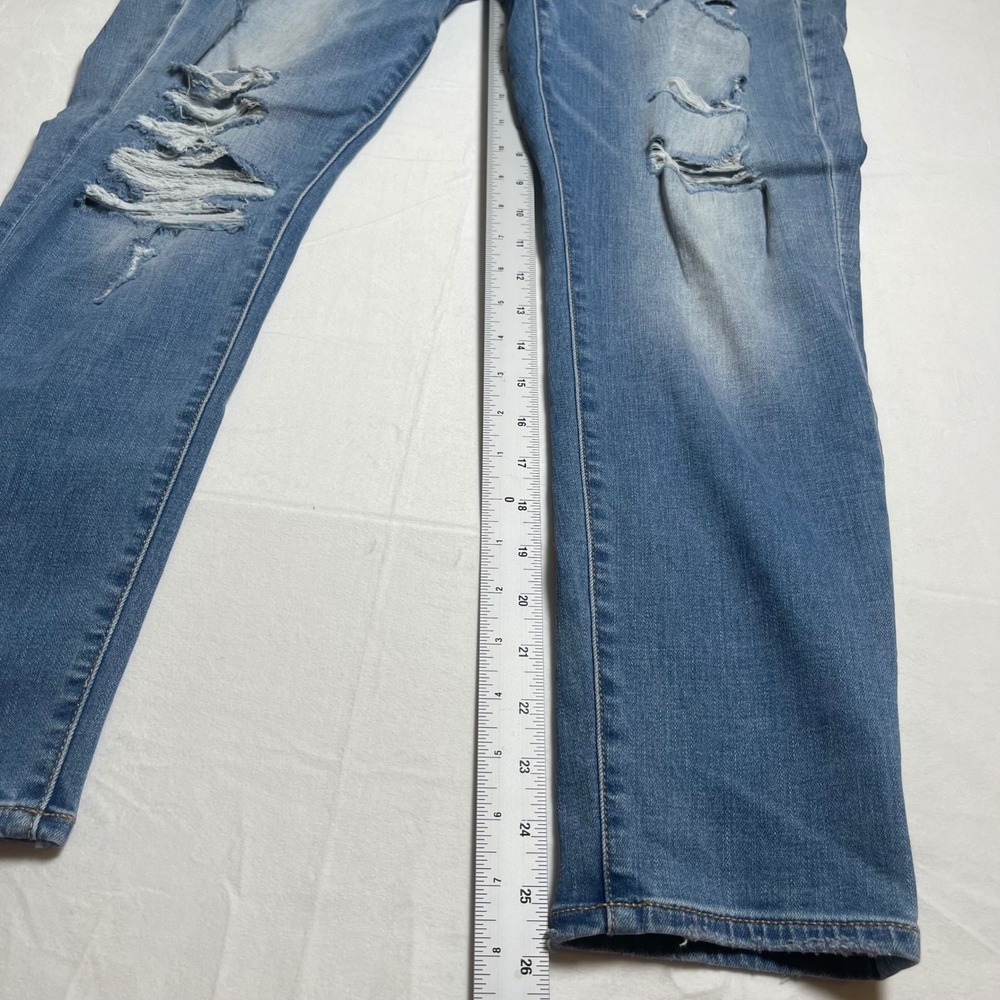 American Eagle Outfitters Light Blue Distressed Women's Jeggings - Picture 7 of 14